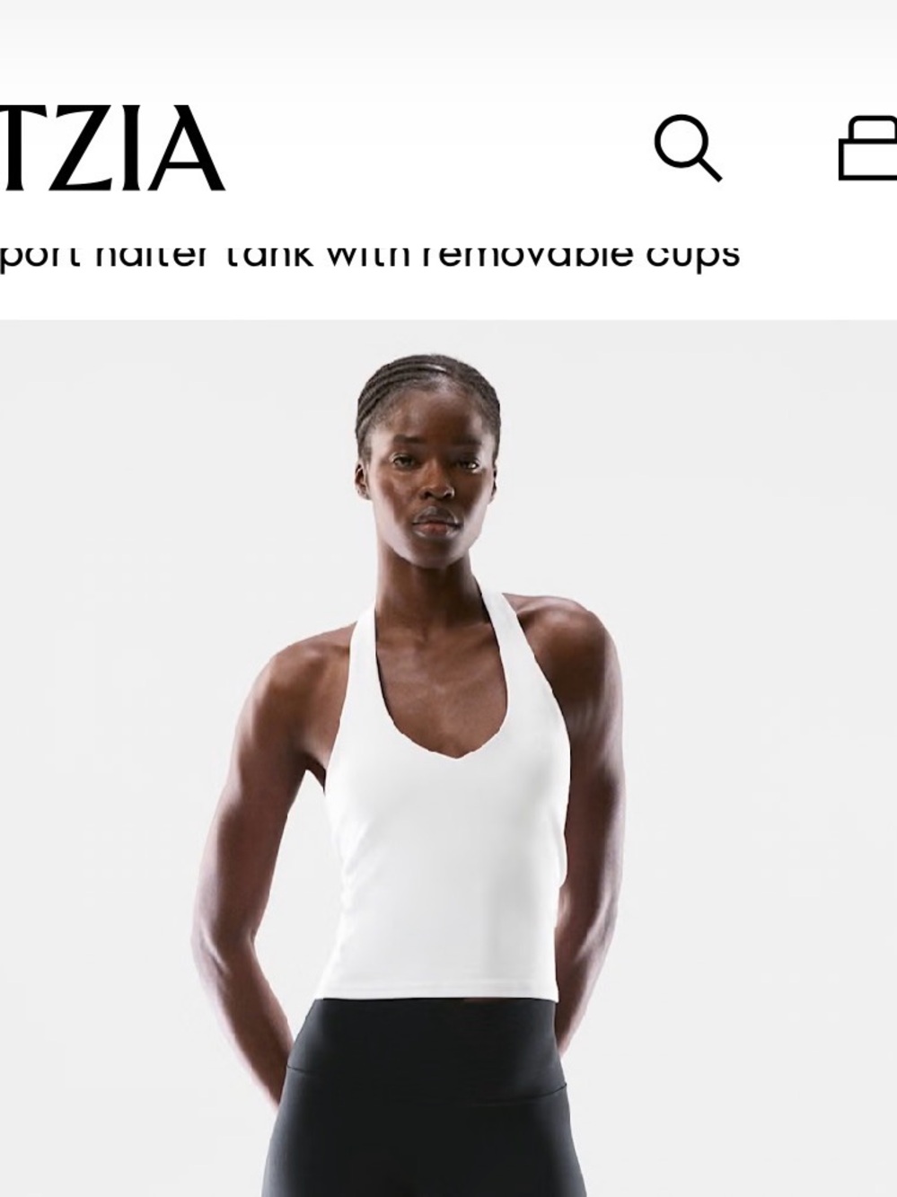 Aritzia / golden BUTTER Prime Sports Halter Top